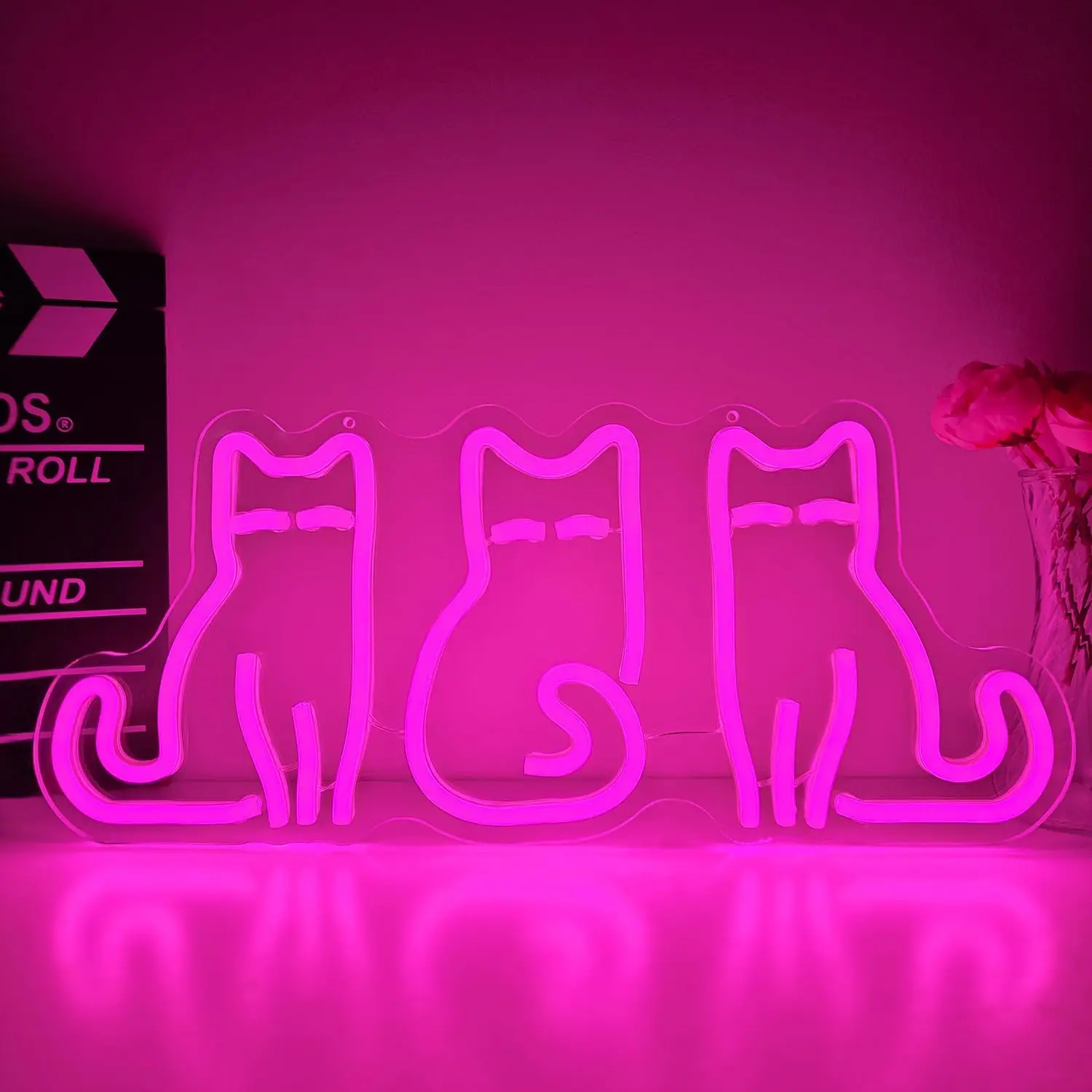Home Decor Theme - Неоновая вывеска «Кошки» с USB-подсветкой для