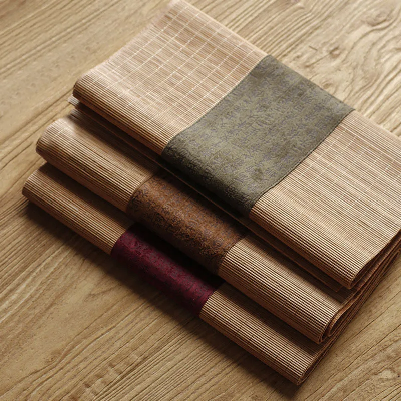 Linen Table Runner - Тканевый бамбуковый коврик для чая, льняная