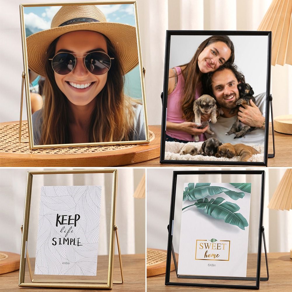 Bamboo Photo Frame - 4/6/7/8/10 дюймов металлическая фоторамка акриловый экран