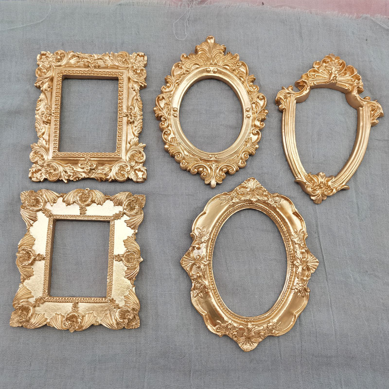 Bamboo Photo Frame - Миниатюрная золотая фоторамка, реквизит для фотосессий,