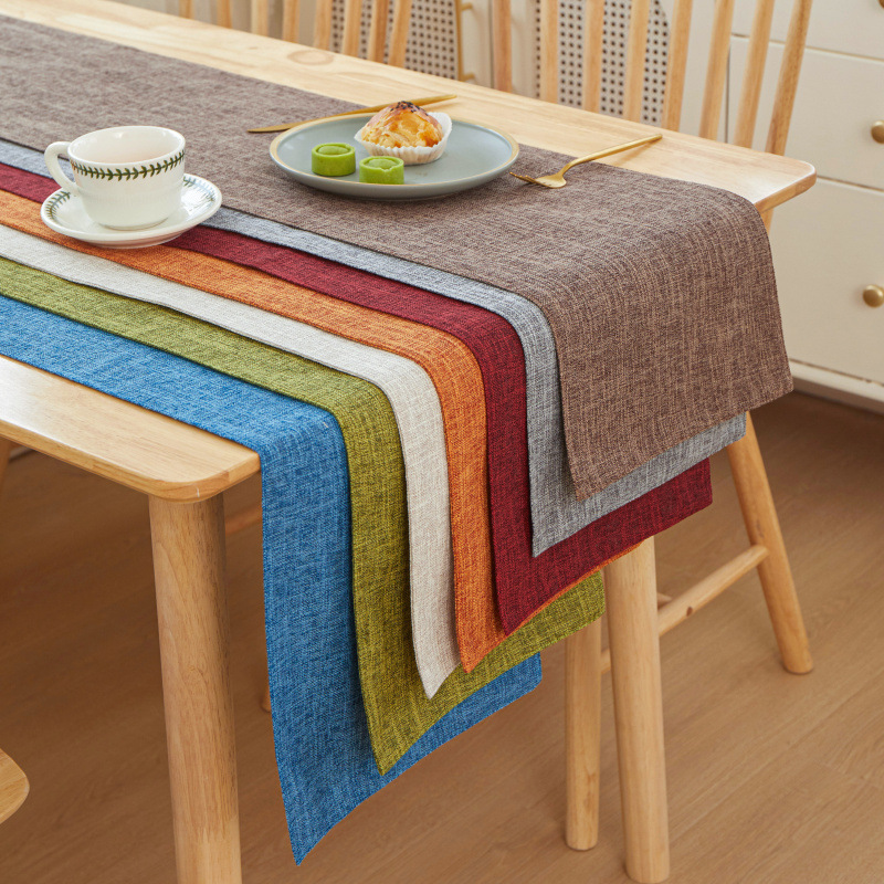 Новый толстый льняной однотонн – обзор и цена Linen Table Runner
