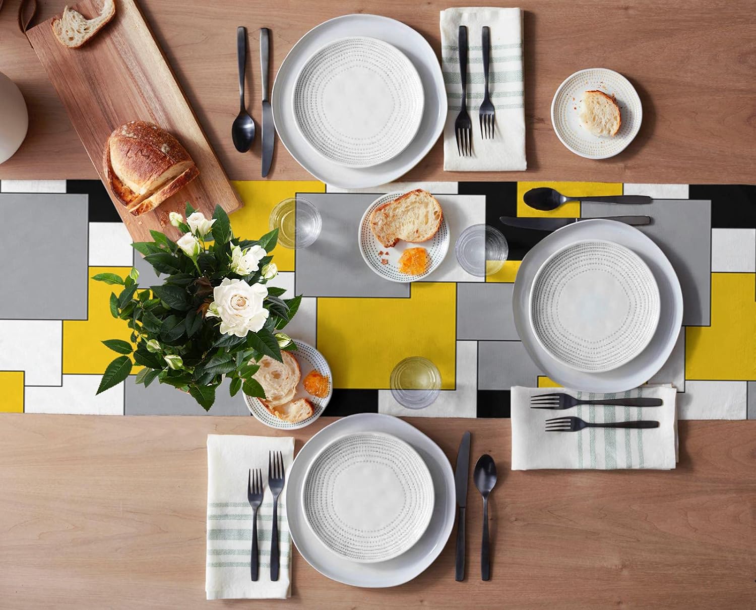 Современное абстрактное искусс – обзор и цена Linen Table Runner
