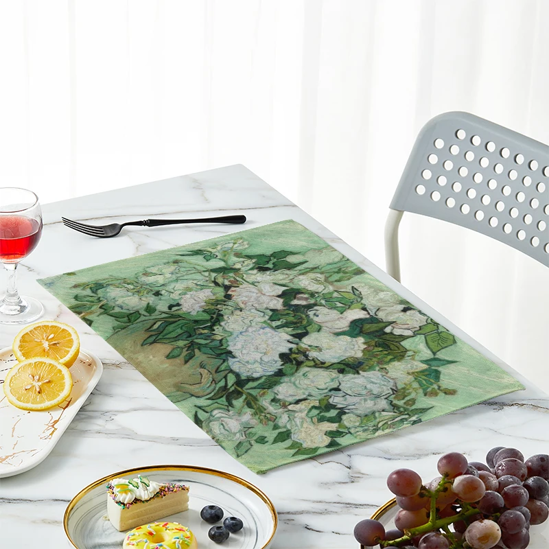 Новый картина маслом Ван Гога, – обзор и цена Linen Table Runner
